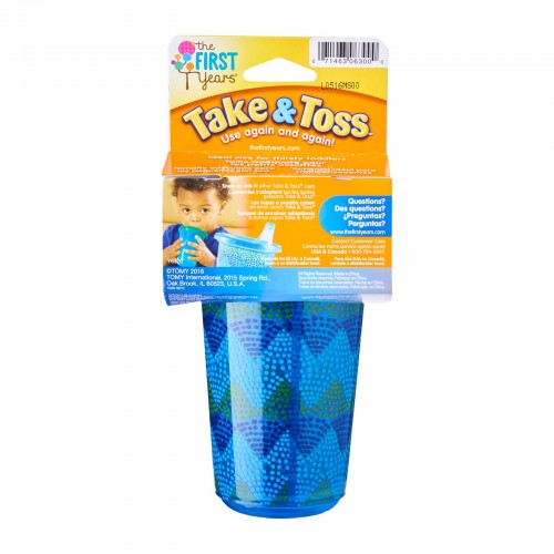 THE FIRST YEARS Take & Toss Deco 10oz Spill Proof Sippy Cups, 3pk